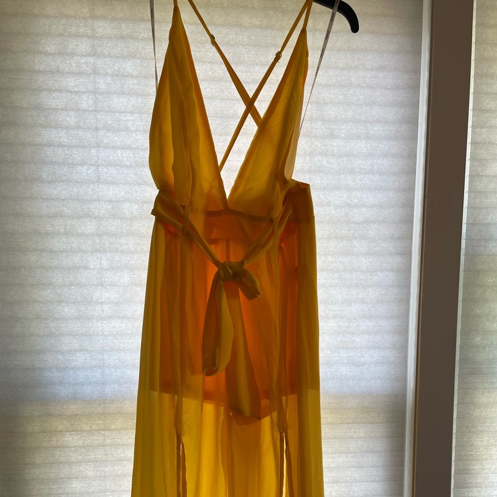 Yellow Strappy Jumpsuit